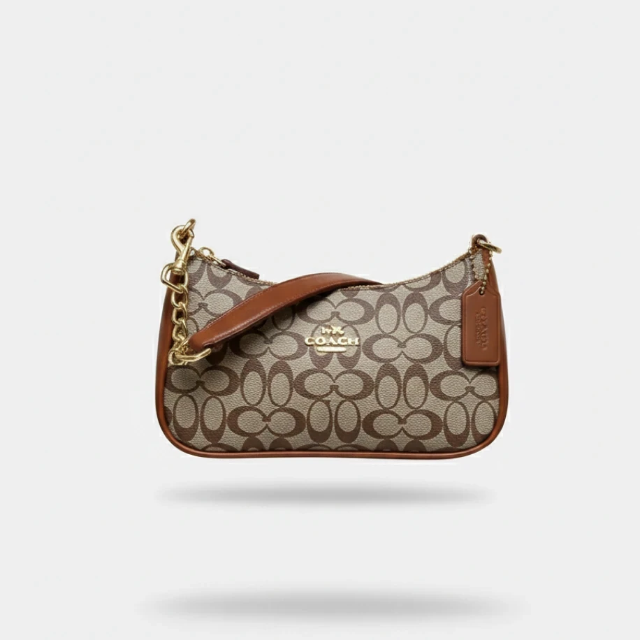 Coach Teri Shoulder Brown Monogram