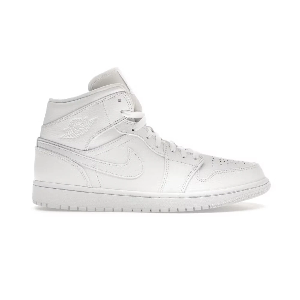 Jordan 1 Mid Triple White