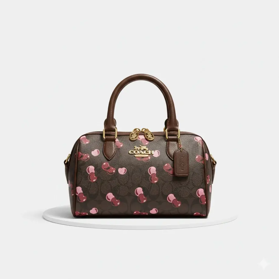 Coach Rowan Dark Brown Cherry