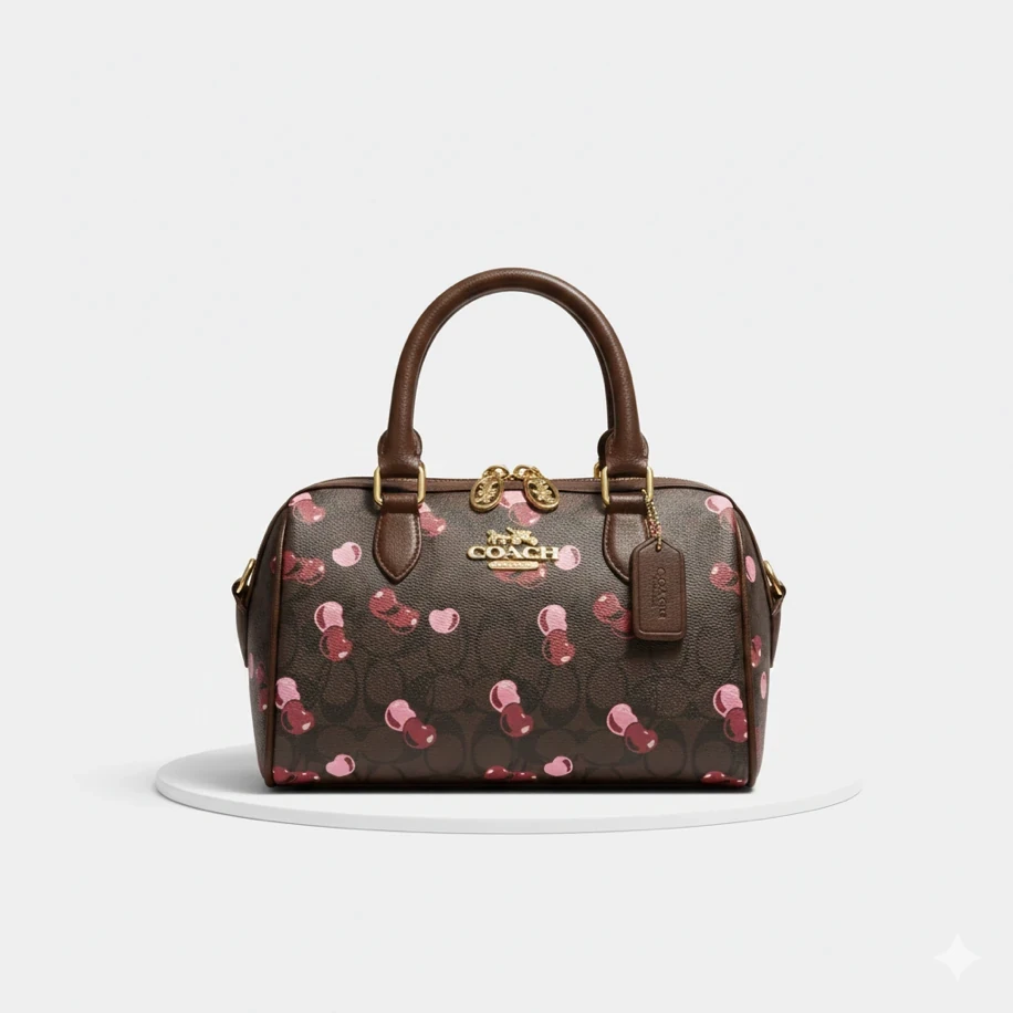Coach Rowan Dark Brown Cherry