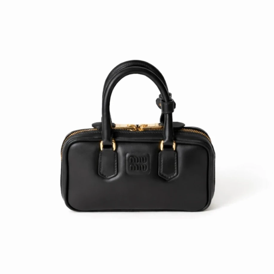Miu Miu Arcadie Leather Bag Black