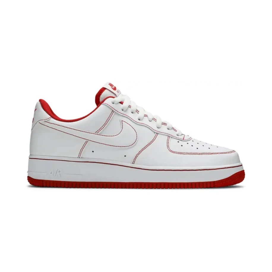 Nike Air Force 1 '07 'Contrast Stitch - White University Red'