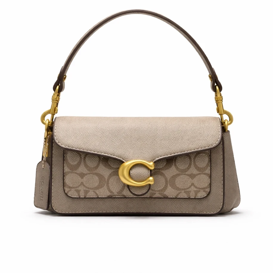 Coach Tabby Shoulder Monogram Bag20’ Cream