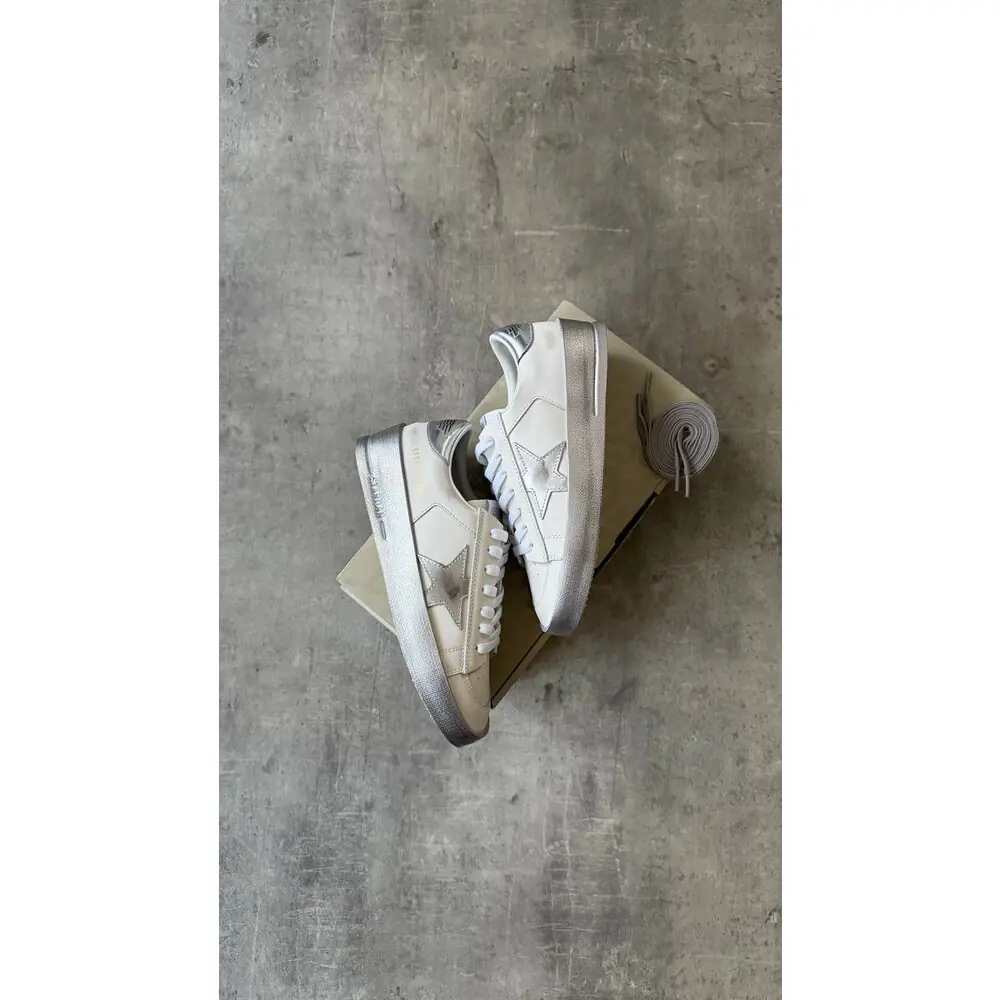 Golden Goose Unisex White Silve