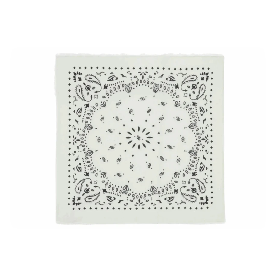 Kujten Large Cashmere Bandana Hachiko Oats White