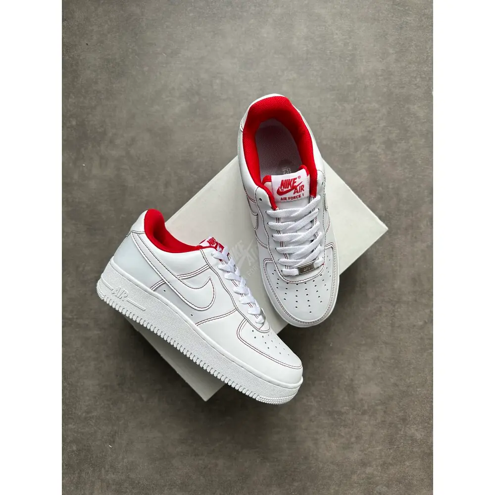 Nike Air Force 1 “ Stitch Red “