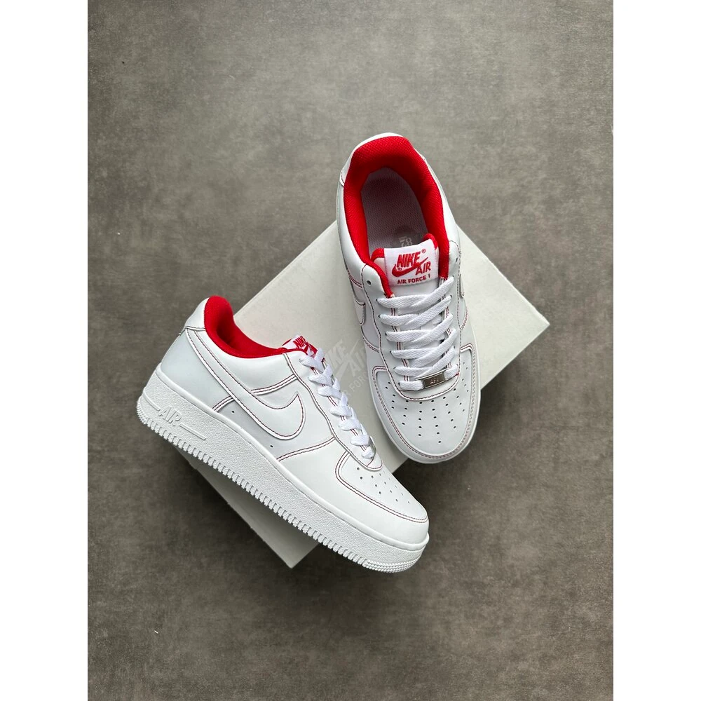 Nike Air Force 1 “ Stitch Red “